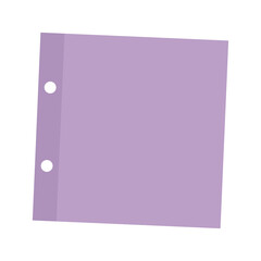 Purple hole punched notepaper journal sticker design element