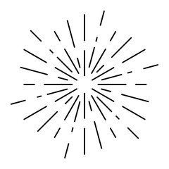 Obraz premium Png sunburst lines design element, transparent background