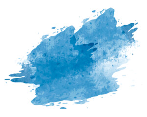 Obraz premium Png blue abstract watercolor stroke element, transparent background