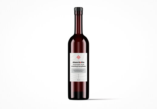 Dark Glass Serenade Bottle Mockup
