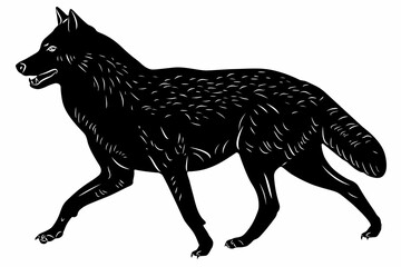 illustration of a wolf, vector drawing