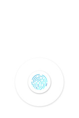 Png fingerprint scan login smartphone screen