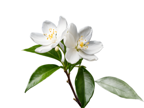 jasmine flower isolated on transparent background
