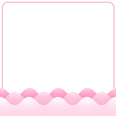 square line frame and wave bottom