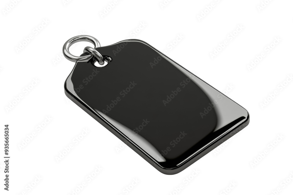 Poster 3d black friday empty tag with metallic border isolated on transparent background