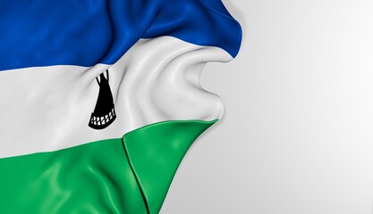 Lesotho flag background 3d image