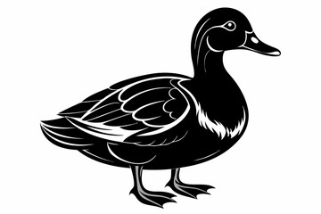 duck silhouette vector illustration