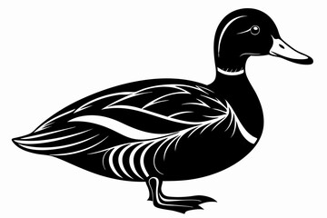 duck silhouette vector illustration