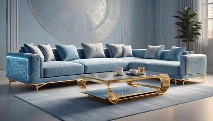 Photo modern style interior room 3d illustration,Premium Living Room Design Modern Luxury Interiors