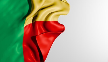 Benin flag background 3d image