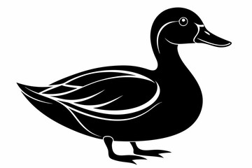 duck silhouette vector illustration