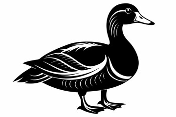 duck silhouette vector illustration