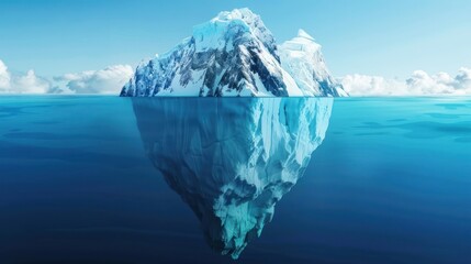 Obraz premium Iceberg Reflection in the Ocean