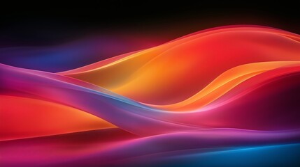 Abstract colorful background with vibrant waves of red, orange, and blue.