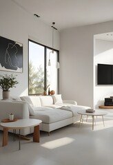 Fototapeta premium minimalist design home interiors