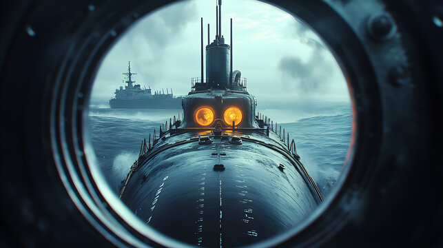 Zdjęcie periskopu z wrakiem w punkcie obserwacji