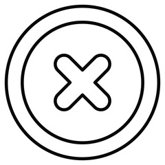 No Icon Design. Represents Negative Response, Rejection, Decline, No. Vector icon.