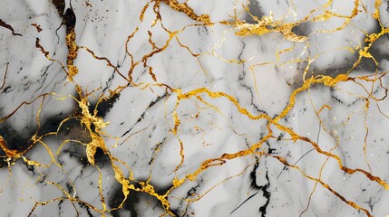 Luxurious white Carrara statuaries marble texture background. Calacatta glossy marble with golden streaks. Luxury White Gold Marble texture background. AI generated illustration