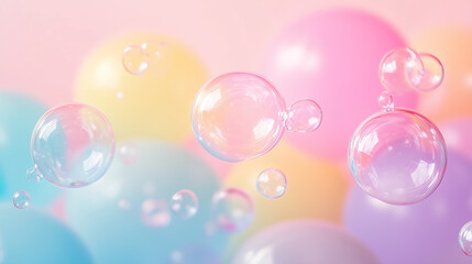 Rainbow soap bubbles graphic background wallpaper