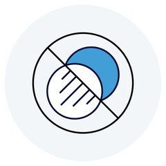 Resistant to Yellowing Icon Design. Represents Yellowing Resistance, Anti-Yellowing, Color Stability, UV Protection. Vector icon.