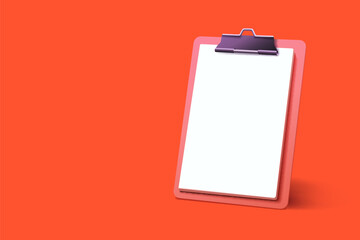 Clipboard communication, management service page, business paper. Vector