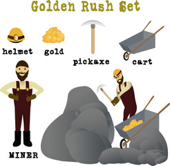 Golden Rush set.The gold miner set.