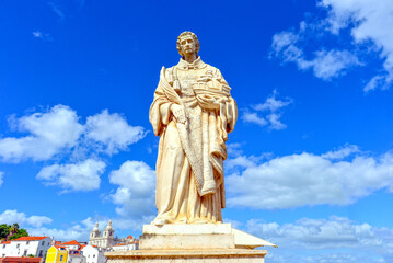 Fototapeta premium Estátua de Sao Vicente, Hl. Vinzenz – Patron von Lissabon