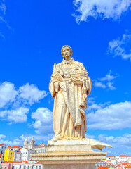 Obraz premium Estátua de Sao Vicente, Hl. Vinzenz – Patron von Lissabon