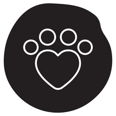 Pet Safe Icon Design. Represents Animal Safety, Pet Friendly, Safe for Pets, Non-Toxic. Vector icon.