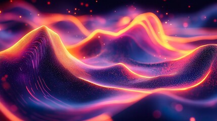 Abstract neon-colored digital designs perfect for a sleek and innovative futuristic wallpaper theme