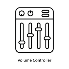 Volume Controller vector outline icon design illustration ,music equipment symbol on white background ,EPS 10 file 