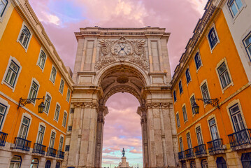 Triumphbogen Arco da Rua Augusta in Lissabon	