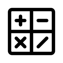 calculator glyph icon