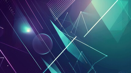 Naklejka premium Abstract Geometric Design with Vivid Colors