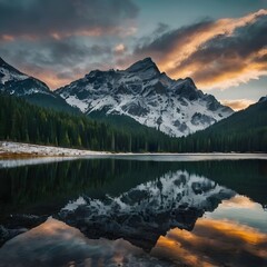 sunrise over the lake