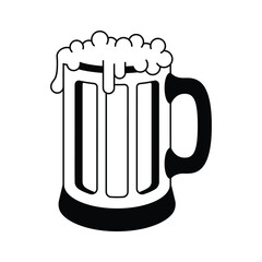 Beer mug vector design in modern style, ready to use icon