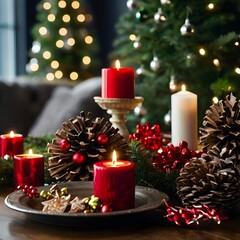 christmas decoration with candles