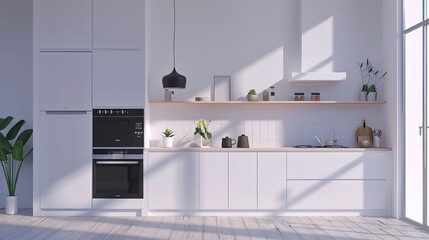 mock up of kitchen