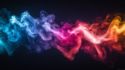 Fototapeta premium High-resolution image of smoke from a fireworks display, with colorful bursts and trails creating a dynamic visual effect