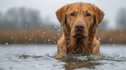 Chesapeake Bay Retriever retrieving game from challenging aquatic environments