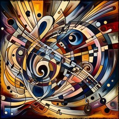 74 Abstract Expressionist Music A digital collage using abstract