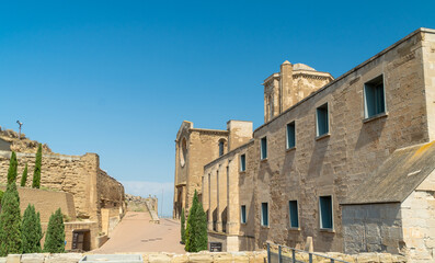 Medieval construction, La Seu Vella in Lleida, Cataluña (Spain).