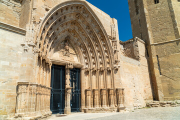 Medieval construction, La Seu Vella in Lleida, Cataluña (Spain).