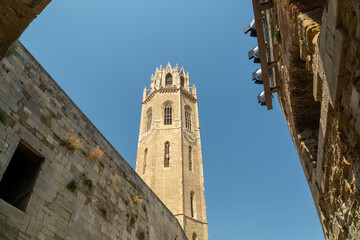 Medieval construction, La Seu Vella in Lleida, Cataluña (Spain).