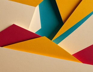 Abstract Paper Cutout: Layered and Overlapping Shapes in a Simple, Modern Background. Ai generated images