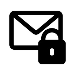 safe mail glyph icon