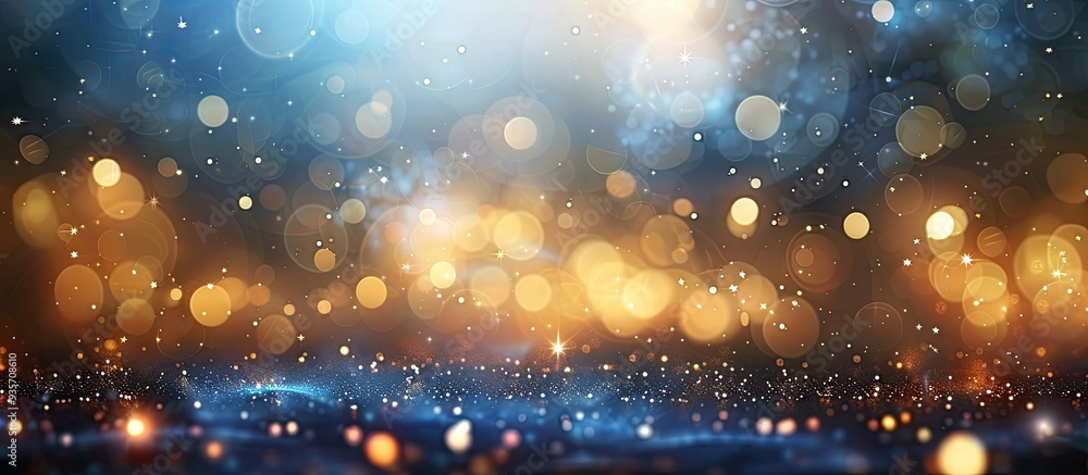 Poster abstract bright background with twinkling bokeh defocus. copy space image. place for adding text and