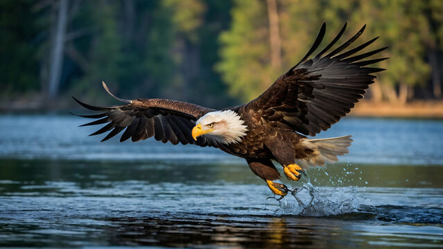 Orzeł w naturalnym środowisku. Generative AI.