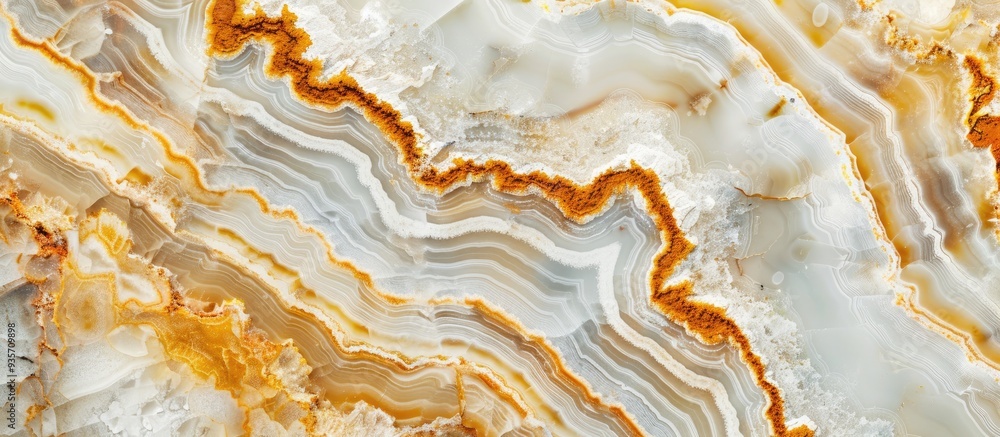 Poster beautiful natural texture patterns of onyx stone wall design modern architecture featuring white yel