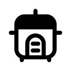 Obraz premium rice cooker glyph icon